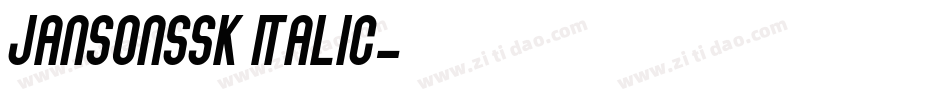 JansonSSK Italic字体转换